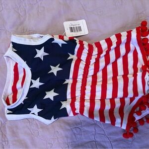 Patriotic Stars and Stripes Baby Romper